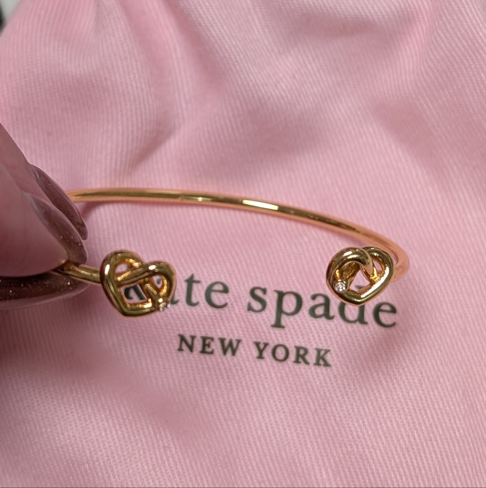 Kate Spade Gold Loves Me Knot Cuff Bracelet - Picture 2 of 3
